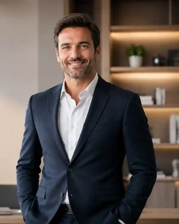 Executivo em ambiente corporativo